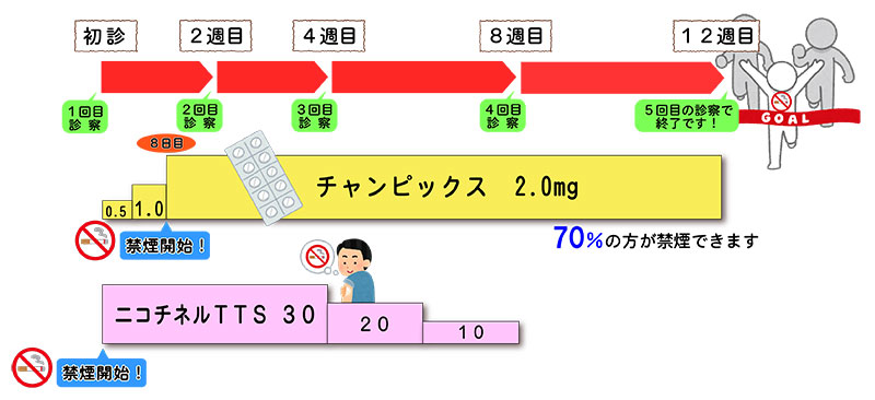 北斗クリニック禁煙外来 禁煙スケジュール